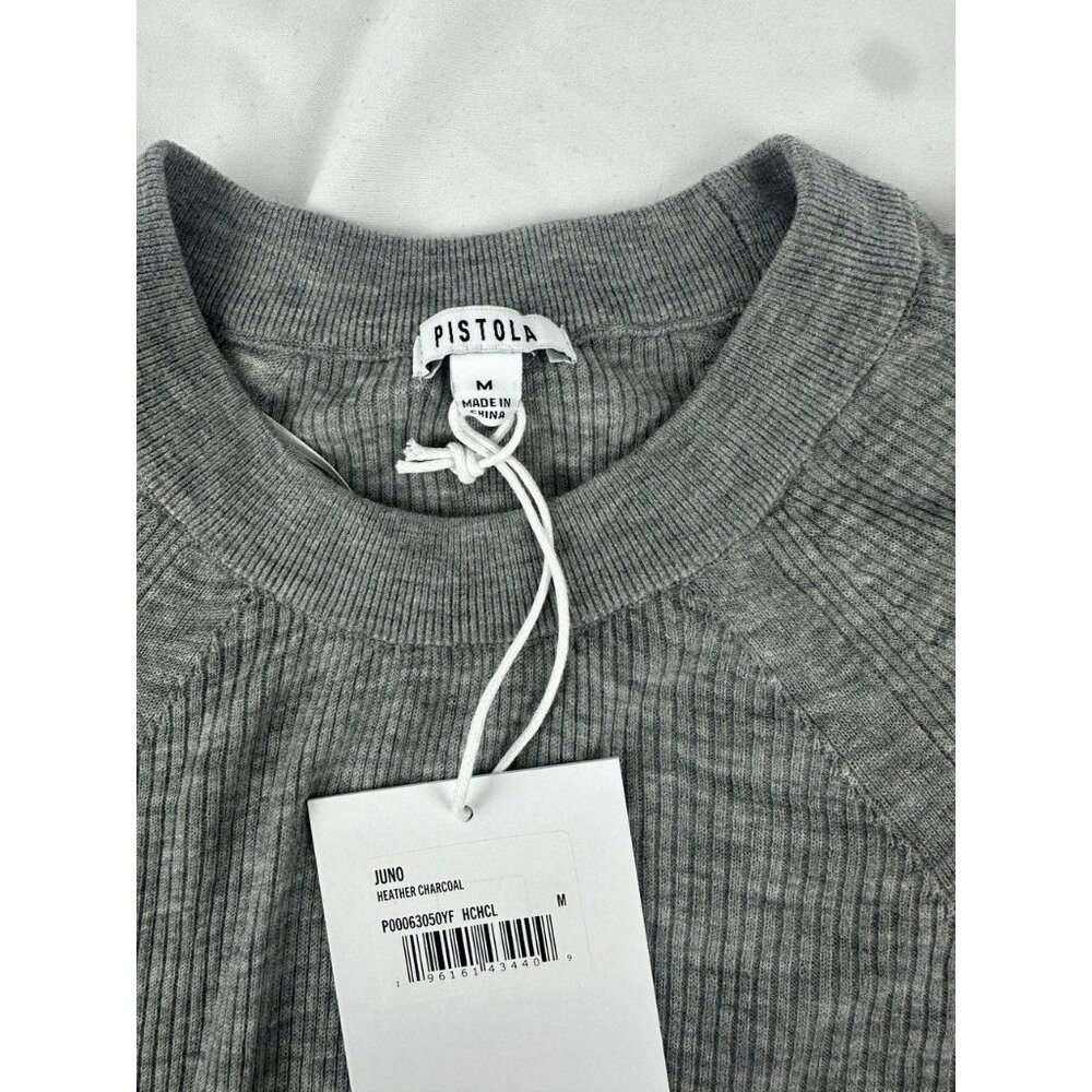 NWT Pistola Juno Feather Weight Sweater in Heather Charcoal Size Medium - Picture 5 of 10